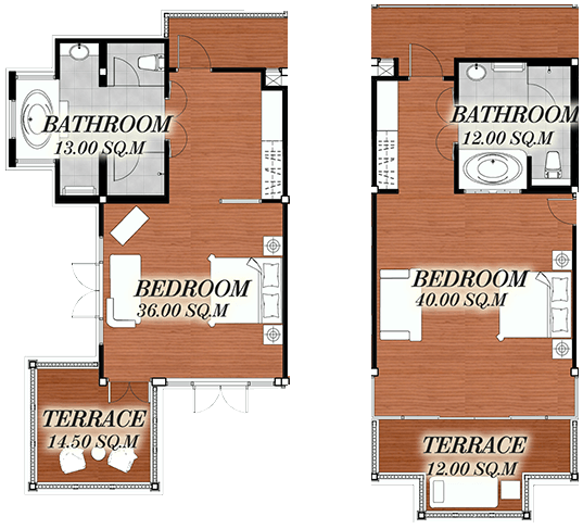 Deluxe Hillside Room plan
